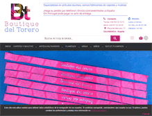 Tablet Screenshot of boutiquedeltorero.com